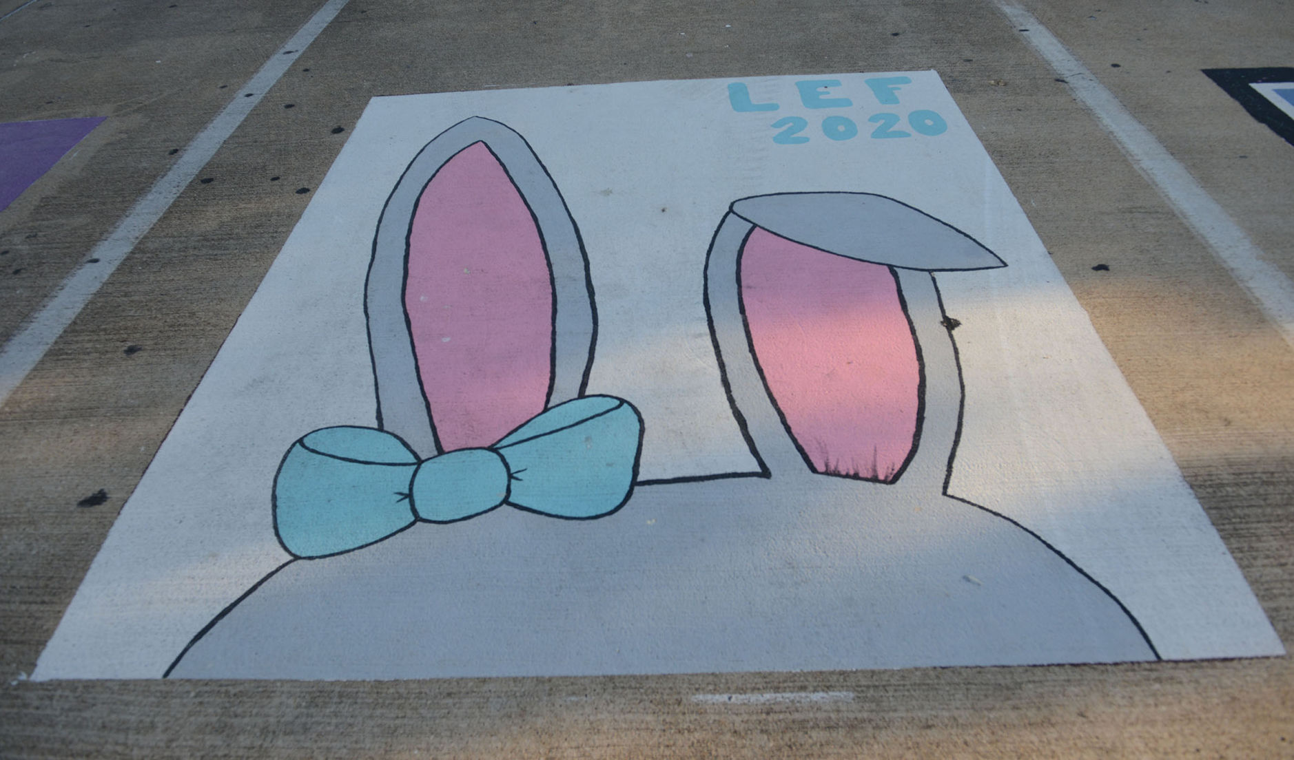 A&M Consolidated HS painted parking spots